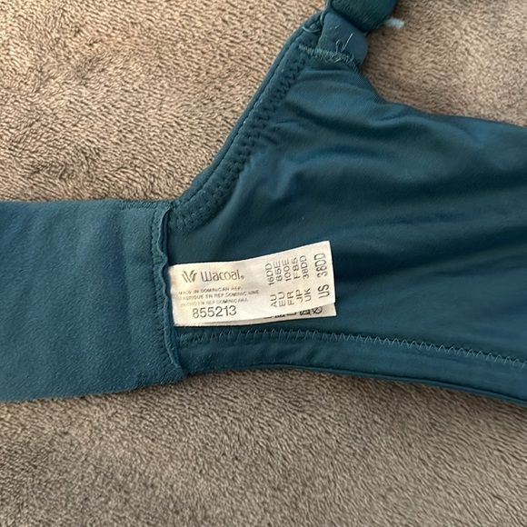 Wacoal Perfect Primer Full Figure Underwire Bra - Dragonfly Teal - Size 38DD - Picture 7 of 10